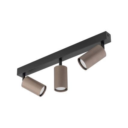 Candeeiro de focos TUNE 3xGU10/10W/230V preto/castanho