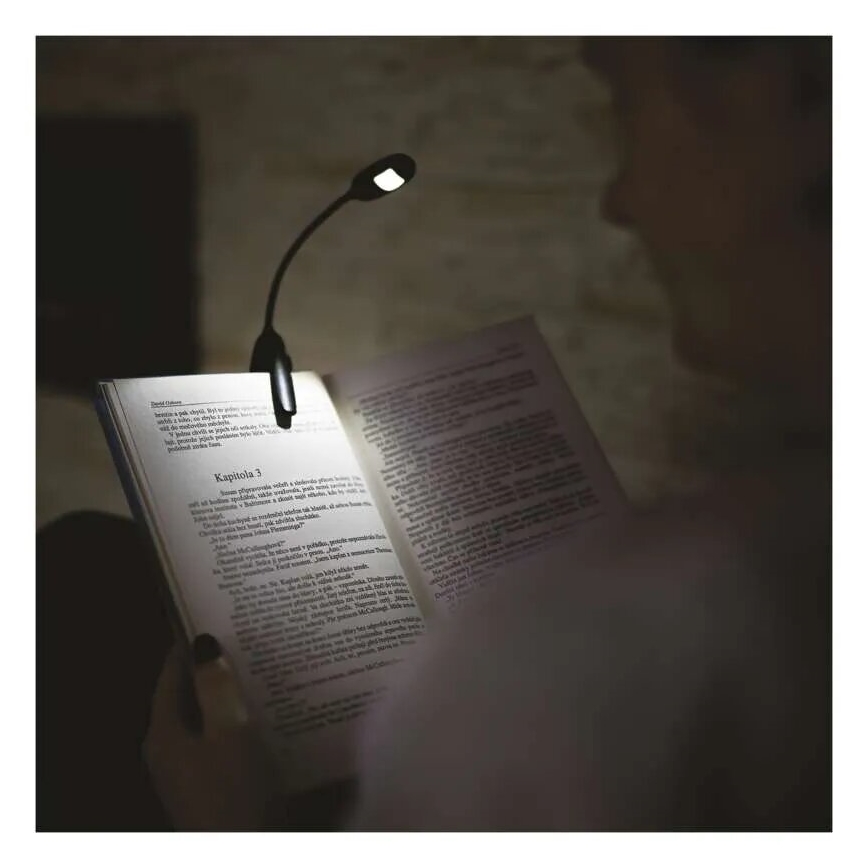 Candeeiro de leitura LED/1xAAA