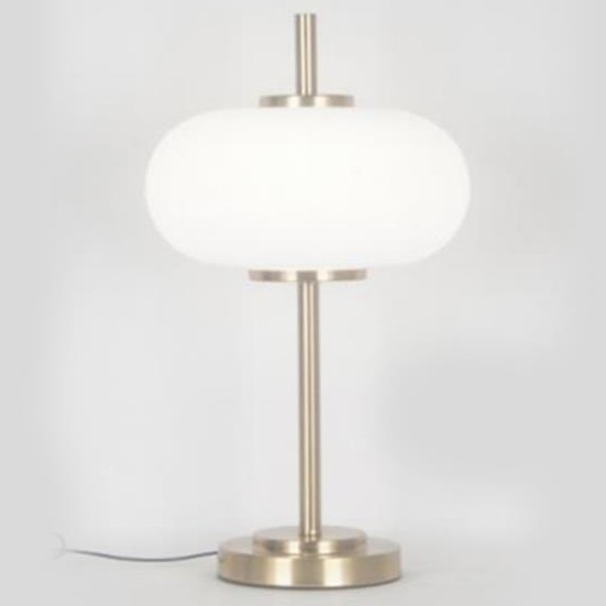 Candeeiro de mesa 1xE14/3W/230V branco/latão