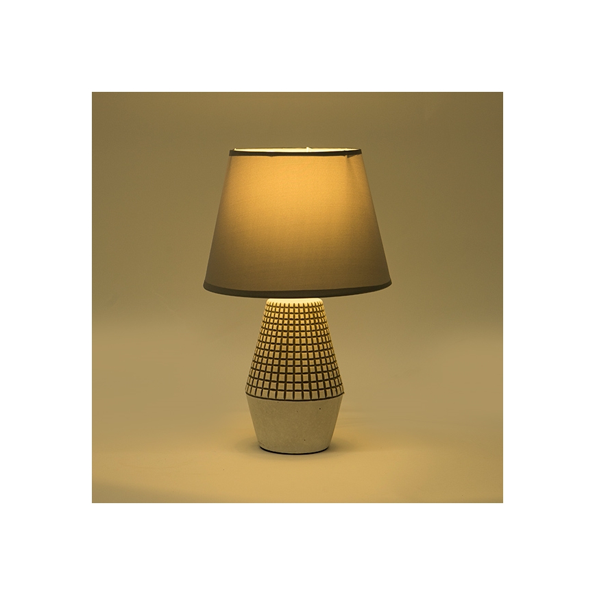 Candeeiro de mesa 1xE14/40W/230V branco/cinzento