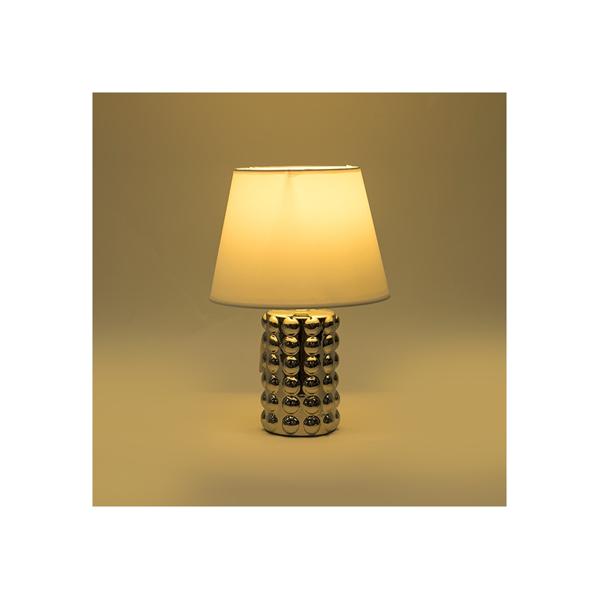 Candeeiro de mesa 1xE14/40W/230V branco/cromado brilhante