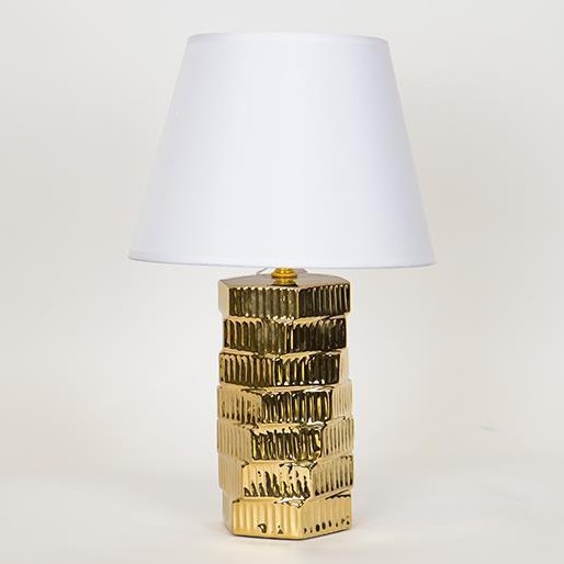 Candeeiro de mesa 1xE14/40W/230V branco/dourado