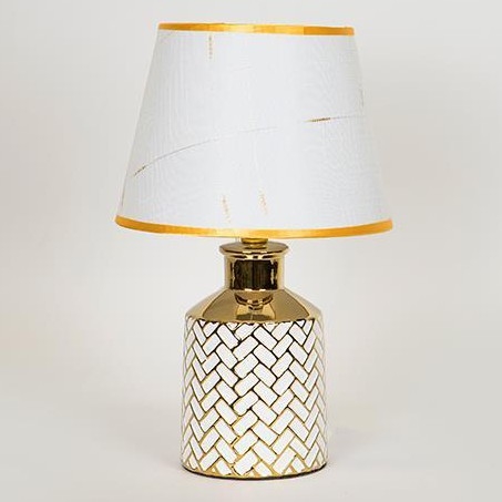 Candeeiro de mesa 1xE14/40W/230V branco/dourado