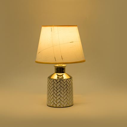Candeeiro de mesa 1xE14/40W/230V branco/dourado