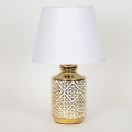 Candeeiro de mesa 1xE14/40W/230V branco/dourado