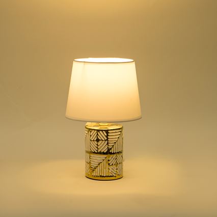 Candeeiro de mesa 1xE14/40W/230V branco/dourado