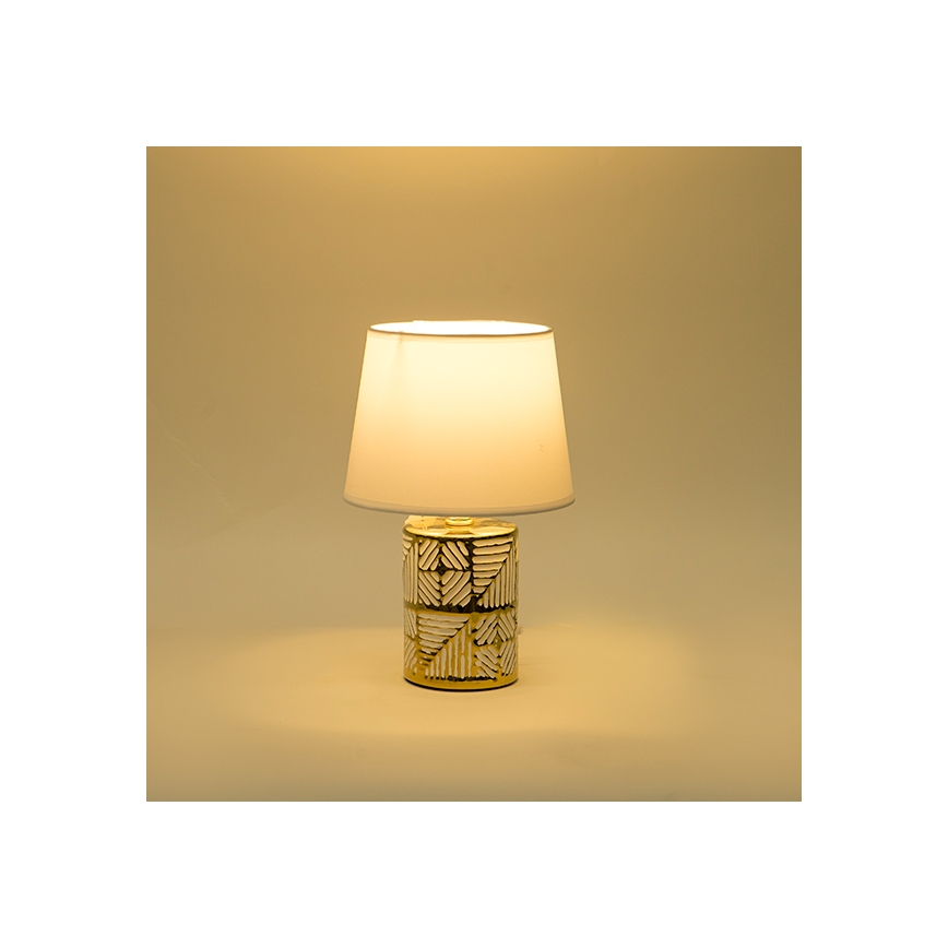 Candeeiro de mesa 1xE14/40W/230V branco/dourado