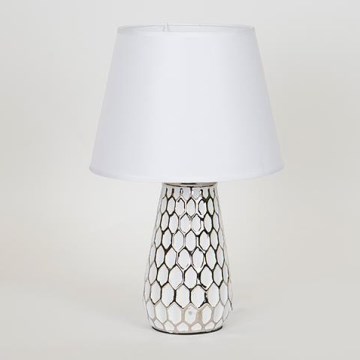 Candeeiro de mesa 1xE14/40W/230V branco/prateado