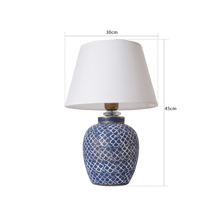 Candeeiro de mesa 1xE27/40W/230V azul