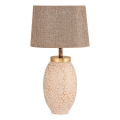 Candeeiro de mesa 1xE27/40W/230V bege/dourado