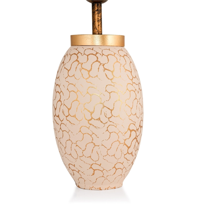 Candeeiro de mesa 1xE27/40W/230V bege/dourado
