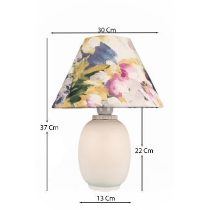 Candeeiro de mesa 1xE27/40W/230V branco/colorido