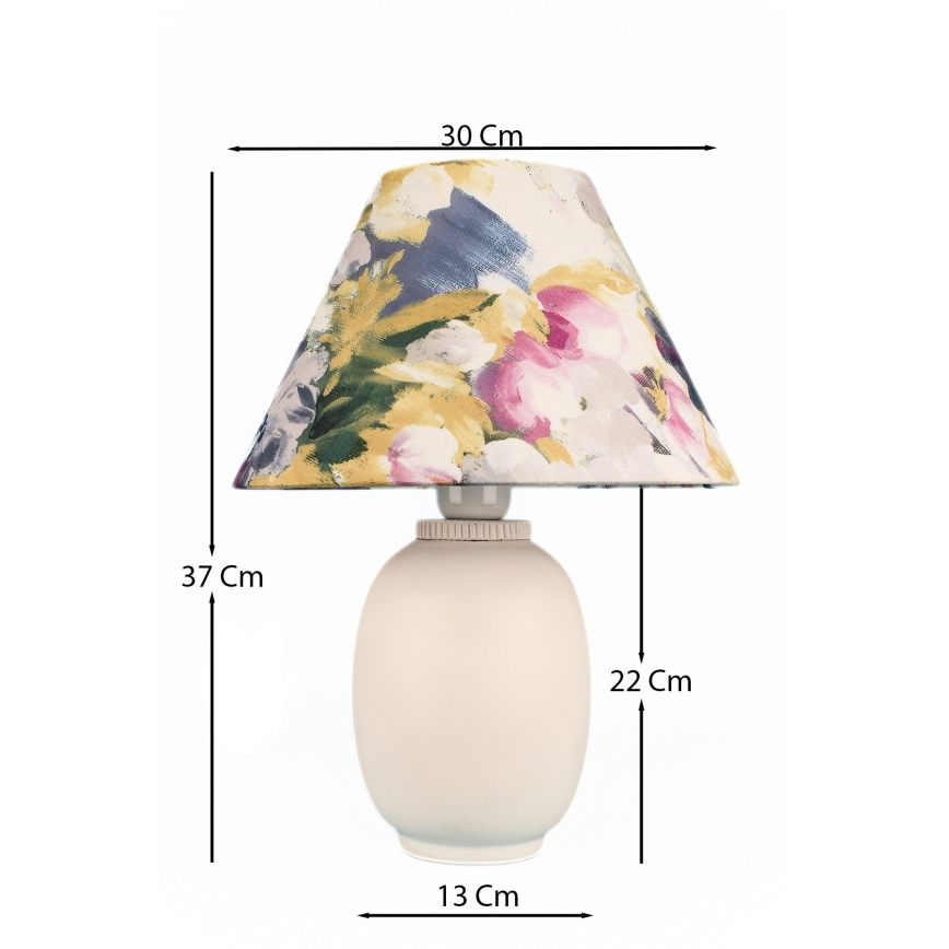 Candeeiro de mesa 1xE27/40W/230V branco/colorido