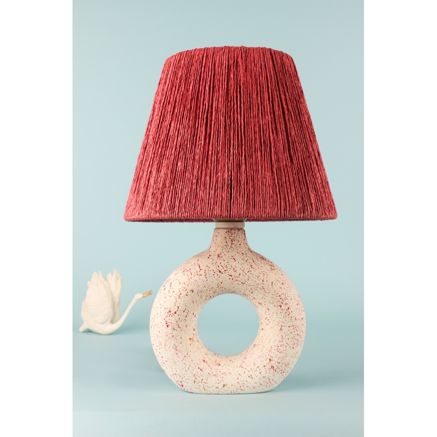 Candeeiro de mesa 1xE27/40W/230V branco/vermelho