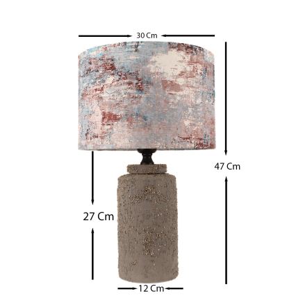 Candeeiro de mesa 1xE27/40W/230V castanho/colorido