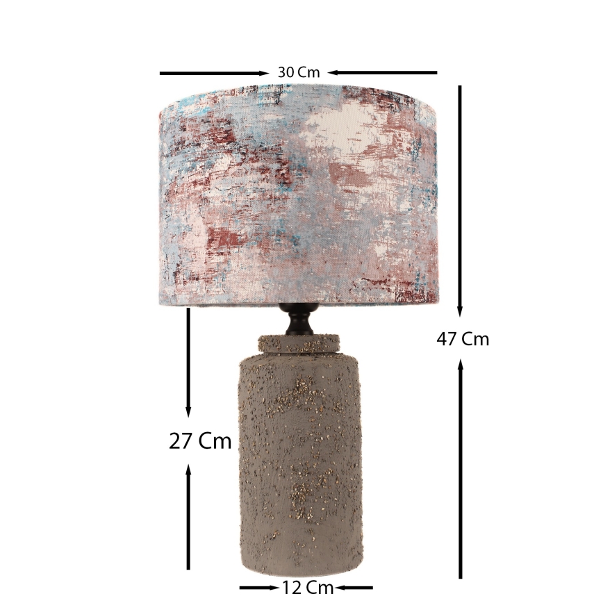 Candeeiro de mesa 1xE27/40W/230V castanho/colorido