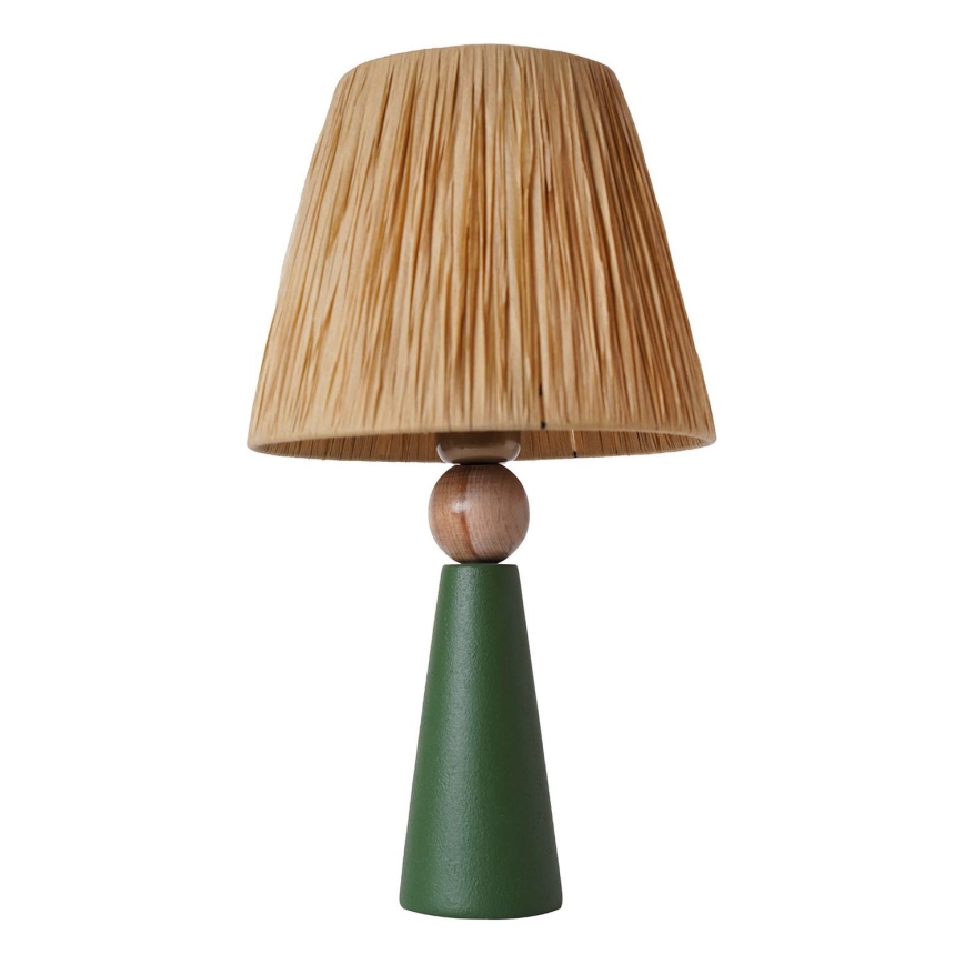 Candeeiro de mesa 1xE27/40W/230V castanho/verde