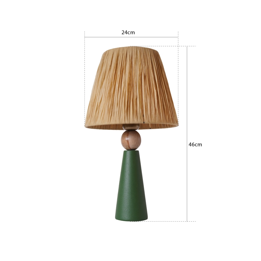 Candeeiro de mesa 1xE27/40W/230V castanho/verde