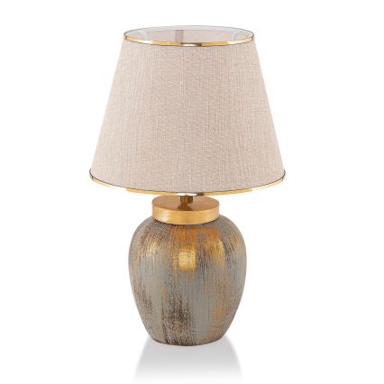 Candeeiro de mesa 1xE27/40W/230V dourado/bege