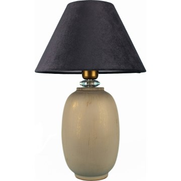 Candeeiro de mesa 1xE27/40W/230V preto/bege