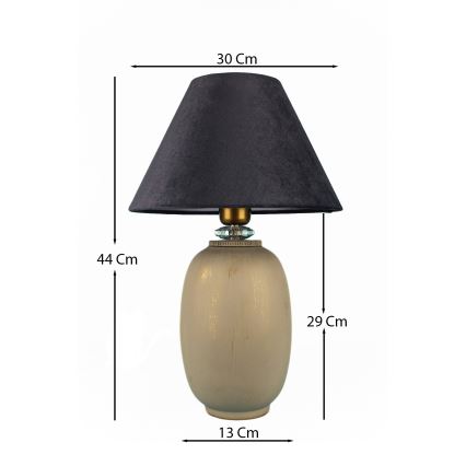 Candeeiro de mesa 1xE27/40W/230V preto/bege