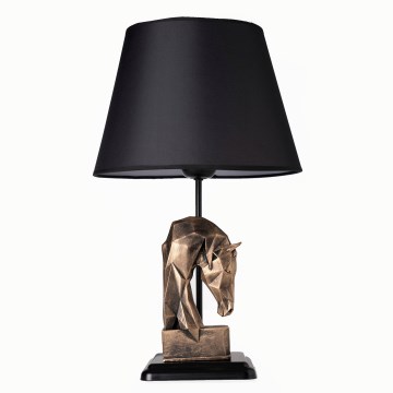 Candeeiro de mesa 1xE27/40W/230V preto/dourado