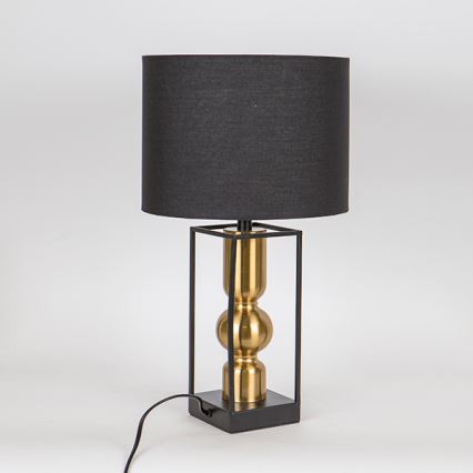 Candeeiro de mesa 1xE27/40W/230V preto/dourado