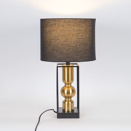 Candeeiro de mesa 1xE27/40W/230V preto/dourado