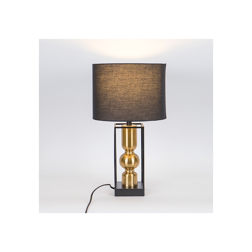 Candeeiro de mesa 1xE27/40W/230V preto/dourado