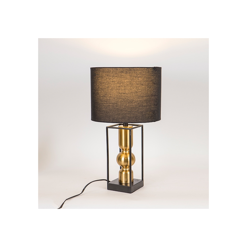 Candeeiro de mesa 1xE27/40W/230V preto/dourado