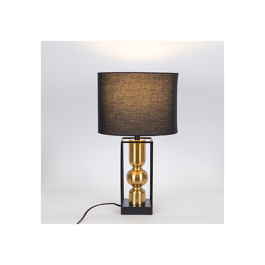 Candeeiro de mesa 1xE27/40W/230V preto/dourado
