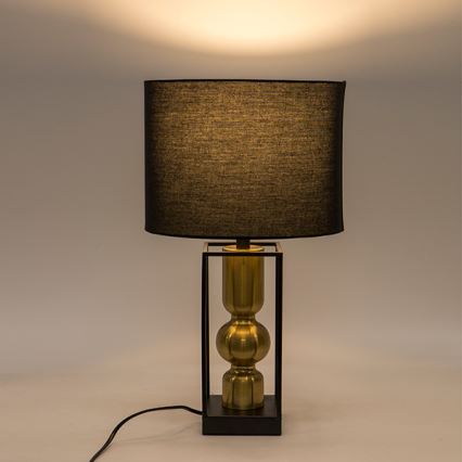 Candeeiro de mesa 1xE27/40W/230V preto/dourado