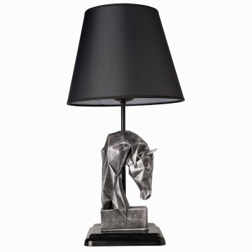 Candeeiro de mesa 1xE27/40W/230V preto/prateado