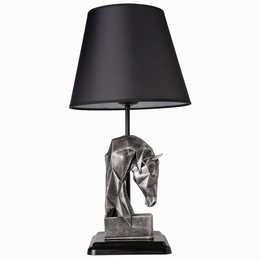 Candeeiro de mesa 1xE27/40W/230V preto/prateado