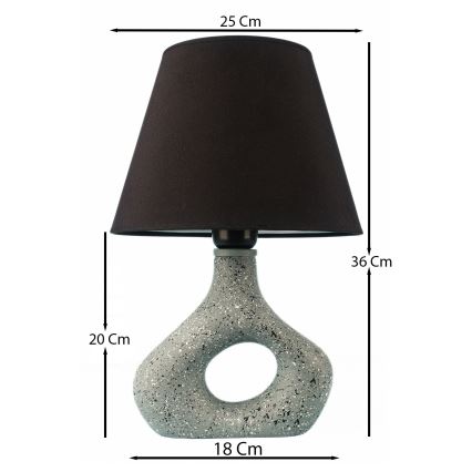 Candeeiro de mesa 1xE27/40W/230V preto/verde