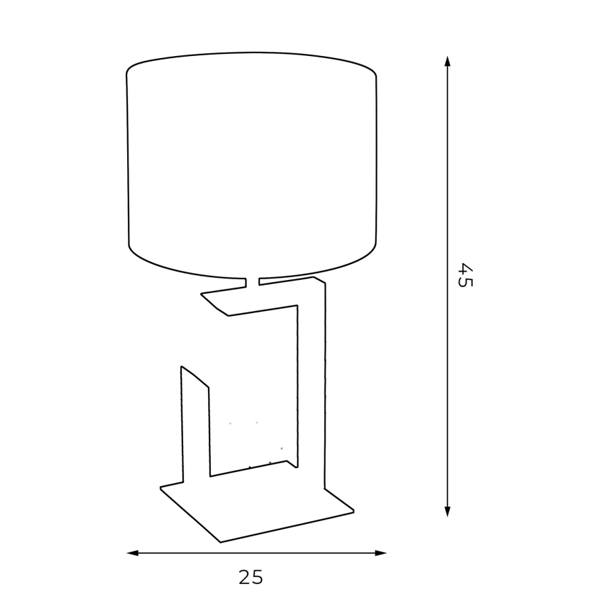 Candeeiro de mesa 1xE27/60W/230V 45 cm azul/dourado