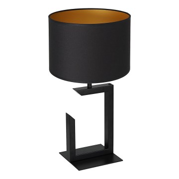 Candeeiro de mesa 1xE27/60W/230V 45 cm preto/dourada