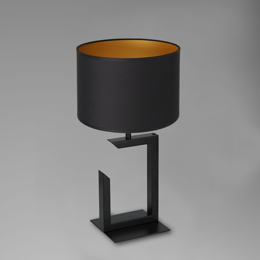Candeeiro de mesa 1xE27/60W/230V 45 cm preto/dourada