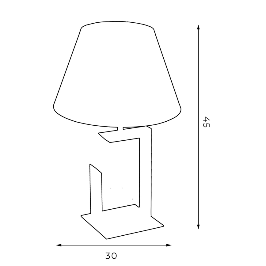Candeeiro de mesa 1xE27/60W/230V 45 cm preto/dourado