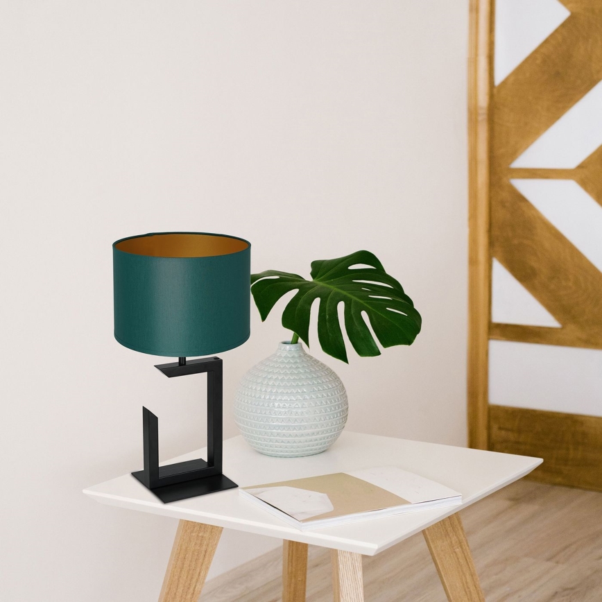 Candeeiro de mesa 1xE27/60W/230V 45 cm verde/dourado