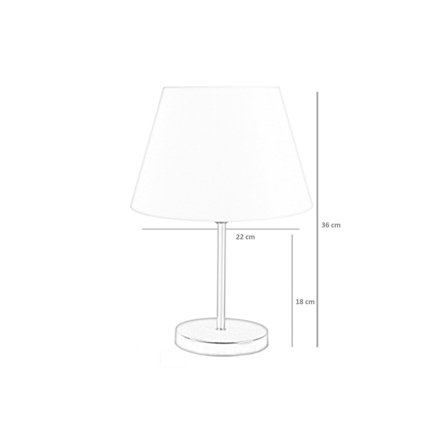 Candeeiro de mesa 1xE27/60W/230V azul/cromado brilhante