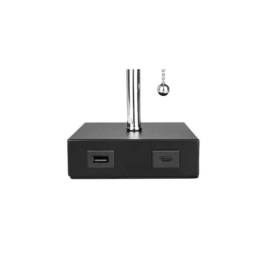 Candeeiro de mesa 1xE27/60W/230V com USB carregador