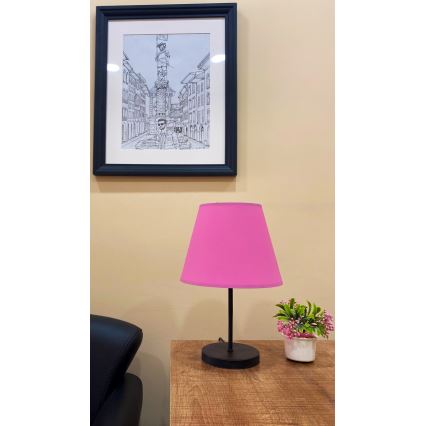 Candeeiro de mesa 1xE27/60W/230V rosa/preto