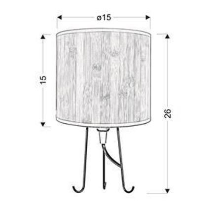 Candeeiro de mesa ADORA 1xE14/40W/230V pinho