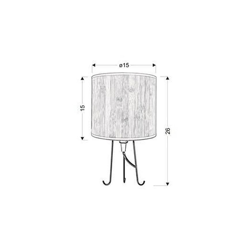 Candeeiro de mesa ADORA 1xE14/40W/230V pinho