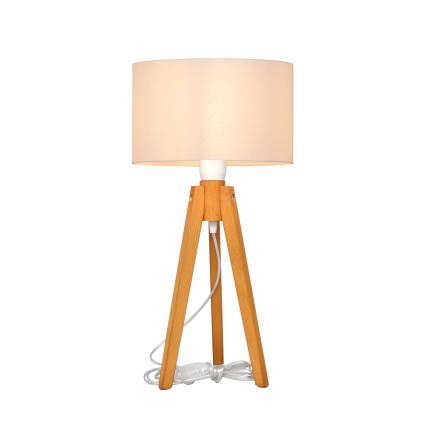 Candeeiro de mesa ALBA 1xE27/15W/230V branco/carvalho