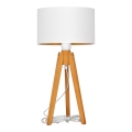 Candeeiro de mesa ALBA 1xE27/15W/230V branco/dourado/carvalho
