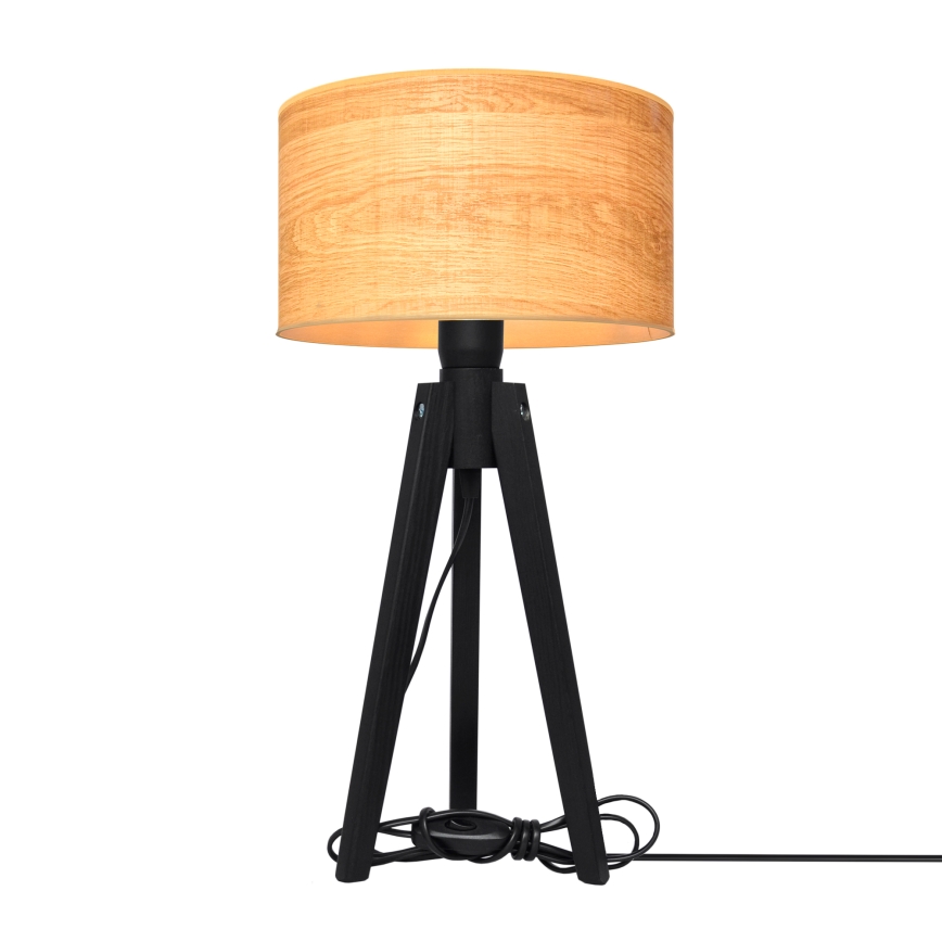 Candeeiro de mesa ALBA 1xE27/15W/230V castanho/carvalho