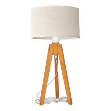 Candeeiro de mesa ALBA 1xE27/15W/230V creme/carvalho