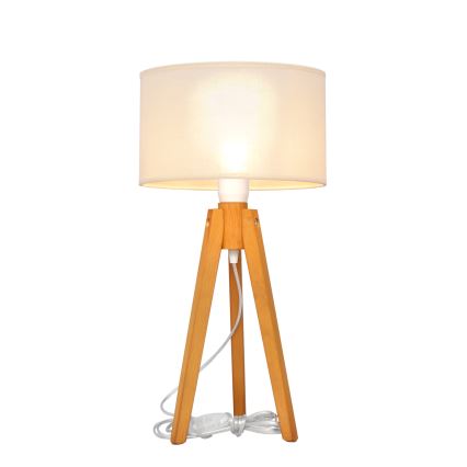 Candeeiro de mesa ALBA 1xE27/15W/230V creme/carvalho